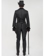 Devil Fashion Black Gothic Patterned Party Swallow Tail Coat for Men