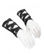 Devil Fashion Black Gothic Steampunk Eyelet Wrist Gloves for Men
