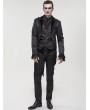 Devil Fashion Black Vintage Gothic Jacquard Party Long Straight Fit Pants for Men