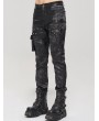 Devil Fashion Black Men's Gothic Punk Do Old Style Long Trousers