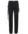 Devil Fashion Black Gothic Punk Daily Wear Straight Fitted Long Trousers for Men