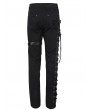 Devil Fashion Black Gothic Punk Daily Wear Straight Fitted Long Trousers for Men