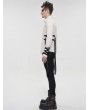 Devil Fashion White Gothic Punk Daily Wear Long Sleeve Shirt for Men