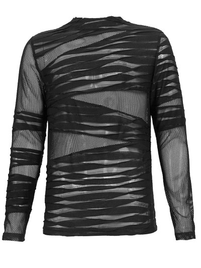 Men's Punk Cutout Zipper Strap T-shirt – Punk Design