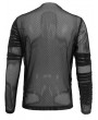 Devil Fashion Black Gothic Punk Transparent Net Long Sleeve T-Shirt for Men