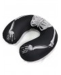 Devil Fashion Black and White Gothic U-Shaped Skeleton Pattern Travel Neck Pillow