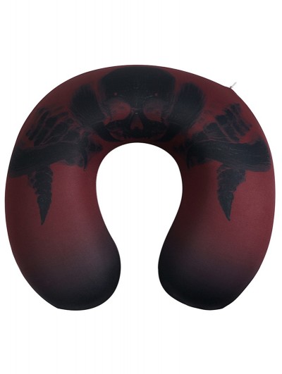 Devil Fashion Dark Red Gothic Soft Comfortable Pattern U Shaped Travel Neck Pillow