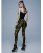 Punk Rave Yellow Gothic Daily Wear Hole Leggings for Women