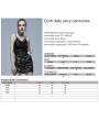 Punk Rave Black Gothic Daily Wear Sexy Hole Camisoles for Women