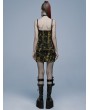 Punk Rave Yellow Gothic Grunge Punk Abstract Printing Slip Dress