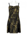 Punk Rave Yellow Gothic Grunge Punk Abstract Printing Slip Dress