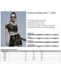 Punk Rave Yellow Gothic Grunge Punk Knitted Sexy Short T-Shirt for Women