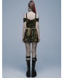 Punk Rave Yellow Gothic Grunge Punk Decadent Knitted Short Skirt for Women