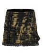 Punk Rave Yellow Gothic Grunge Punk Decadent Knitted Short Skirt for Women