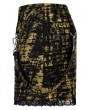 Punk Rave Yellow Gothic Grunge Punk Decadent Knitted Short Skirt for Women