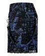 Punk Rave Blue Gothic Grunge Punk Decadent Knitted Short Skirt for Women