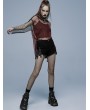 Punk Rave Black Gothic Punk Jeans Shorts for Women