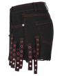 Punk Rave Black and Red Gothic Punk Jeans Shorts for Women