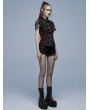 Punk Rave Black and Red Gothic Punk Daily Wear Shorts for Women