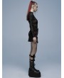 Punk Rave Black Gothic Spider Web Printting Perspective Long Sleeve T-Shirt for Women