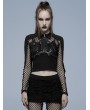 Punk Rave Black Gothic Punk Mesh Bat Short Jacket for Women