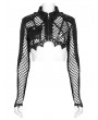 Punk Rave Black Gothic Punk Mesh Bat Short Jacket for Women