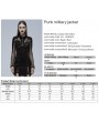 Punk Rave Black and Red Gothic Punk Mesh Bat Short Jacket for Women