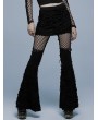 Punk Rave Black Gothic Punk Flare Long Pants for Women