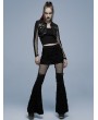 Punk Rave Black Gothic Punk Flare Long Pants for Women