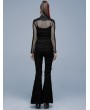 Punk Rave Black Gothic Punk Flare Long Pants for Women