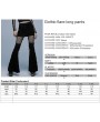 Punk Rave Black Gothic Punk Flare Long Pants for Women