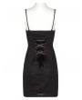 Punk Rave Black and Red Gothic Daily Wear Bat Slip Dress