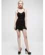 Punk Rave Black and Red Gothic Daily Wear Bat Slip Dress