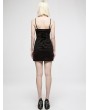 Punk Rave Black and Red Gothic Daily Wear Bat Slip Dress