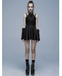 Punk Rave Black Gothic Punk Sexy Spider Web Short Dress