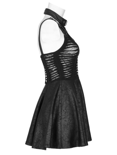 backless spiderweb dress Purple 1950s Laser Mesh Spiderweb Halter Dress main image 1