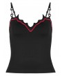 Punk Rave Black and Red Gothic Daily Wear Bat Camisoles for Women