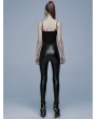 Punk Rave Black Gothic Skinny PU Leather Long Pants for Women