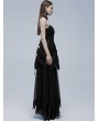 Punk Rave Black Gothic Velvet Bat Long Prom Party Dress