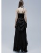 Punk Rave Black Gothic Velvet Bat Long Prom Party Dress