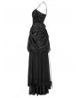 Punk Rave Black Gothic Velvet Bat Long Prom Party Dress