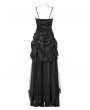 Punk Rave Black Gothic Velvet Bat Long Prom Party Dress