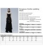 Punk Rave Black Gothic Velvet Bat Long Prom Party Dress