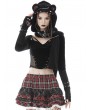 Dark in Love Black Gothic Punk Metal Buckle Wooly Warm Gloves for Women