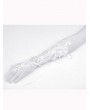 Dark in Love White Gothic Lace Gloves for Women