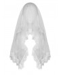 Dark in Love White Gothic Romantic Butterfly Lace Wedding Veil
