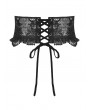 Dark in Love Black Gothic Noble Embroidered Underbust Corset Waistband for Women