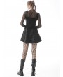 Dark in Love Black Gothic Punk PU Leather Daily Wear Short Strap Dress