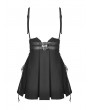 Dark in Love Black Gothic Punk Rock Pleated Daily Wear Short Suspender Skirt