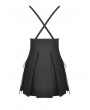 Dark in Love Black Gothic Punk Rock Pleated Daily Wear Short Suspender Skirt